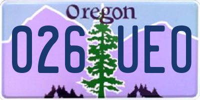 OR license plate 026UEO