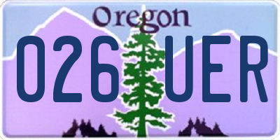 OR license plate 026UER