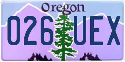 OR license plate 026UEX