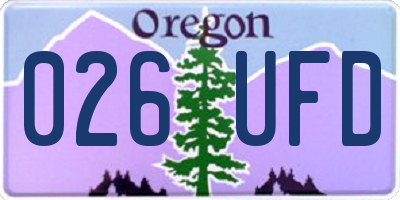 OR license plate 026UFD