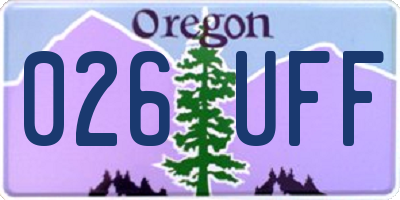 OR license plate 026UFF