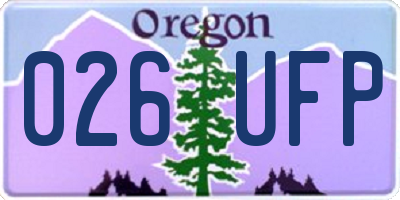 OR license plate 026UFP