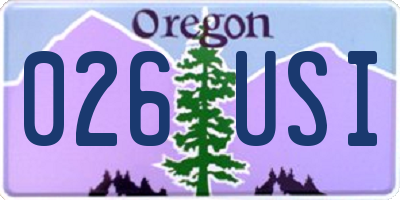 OR license plate 026USI