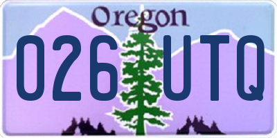 OR license plate 026UTQ