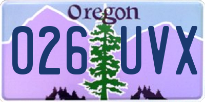 OR license plate 026UVX