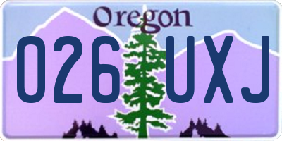 OR license plate 026UXJ