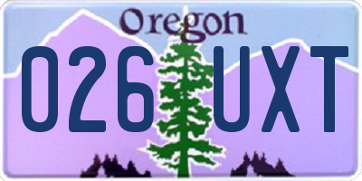 OR license plate 026UXT