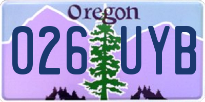 OR license plate 026UYB