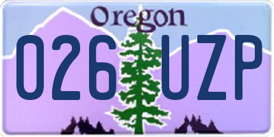 OR license plate 026UZP