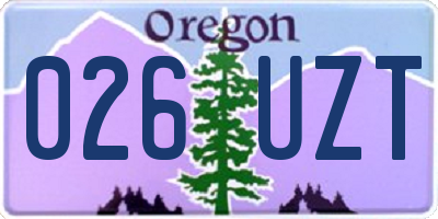 OR license plate 026UZT