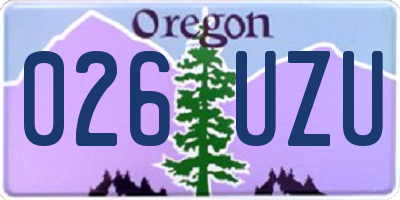 OR license plate 026UZU