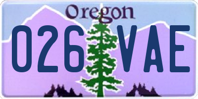 OR license plate 026VAE