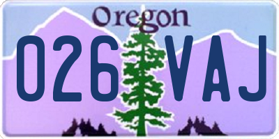 OR license plate 026VAJ