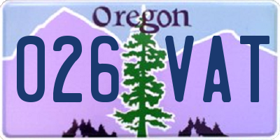 OR license plate 026VAT