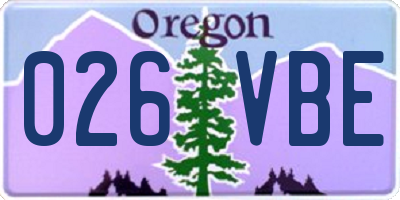 OR license plate 026VBE