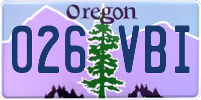 OR license plate 026VBI