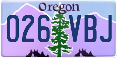 OR license plate 026VBJ