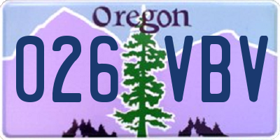 OR license plate 026VBV