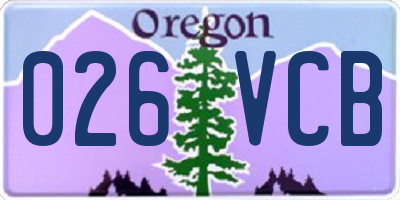 OR license plate 026VCB