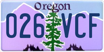 OR license plate 026VCF