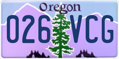 OR license plate 026VCG
