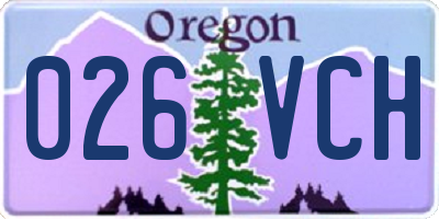 OR license plate 026VCH