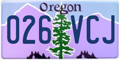 OR license plate 026VCJ
