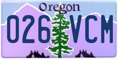 OR license plate 026VCM
