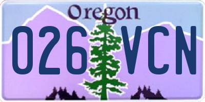 OR license plate 026VCN