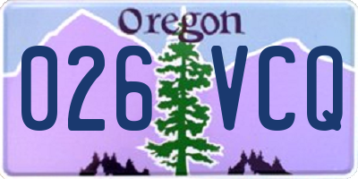 OR license plate 026VCQ
