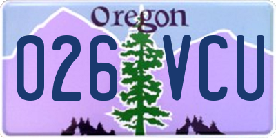 OR license plate 026VCU