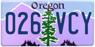 OR license plate 026VCY