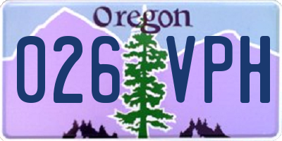 OR license plate 026VPH