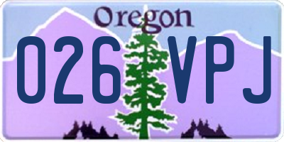 OR license plate 026VPJ