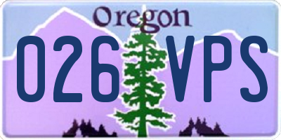 OR license plate 026VPS