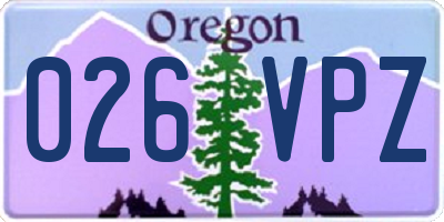 OR license plate 026VPZ