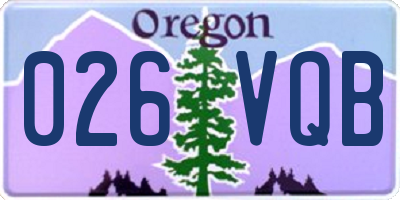 OR license plate 026VQB