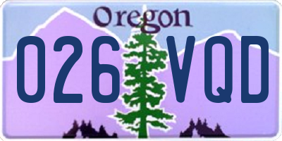 OR license plate 026VQD