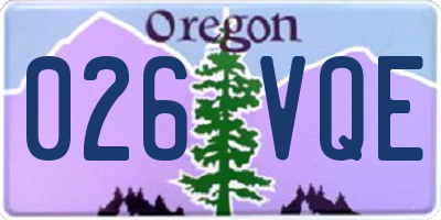 OR license plate 026VQE