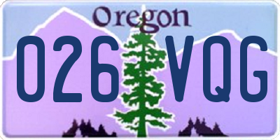 OR license plate 026VQG