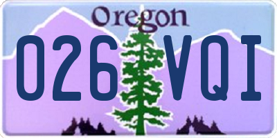 OR license plate 026VQI