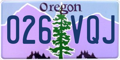 OR license plate 026VQJ