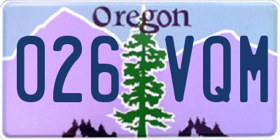 OR license plate 026VQM