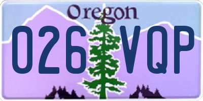 OR license plate 026VQP