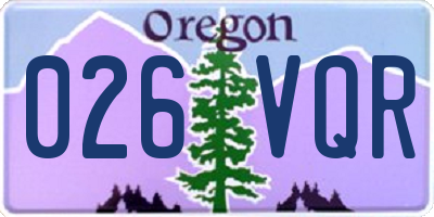 OR license plate 026VQR