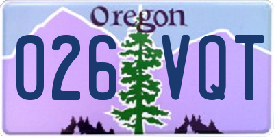 OR license plate 026VQT