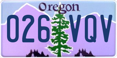 OR license plate 026VQV