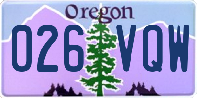 OR license plate 026VQW