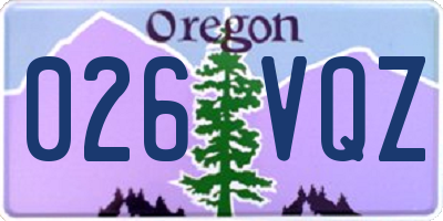 OR license plate 026VQZ