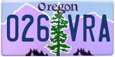 OR license plate 026VRA